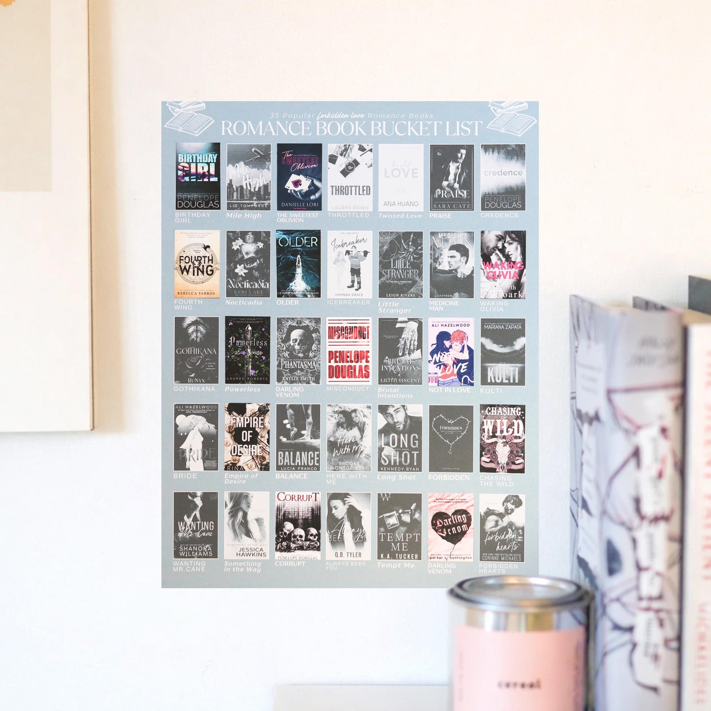 Forbidden Love Trope Books Bucket List Sticker POSTER