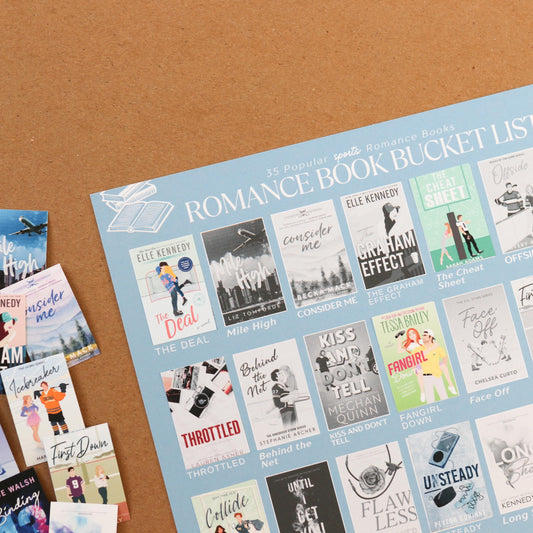 Sports Romance Books Bucket List Sticker POSTER