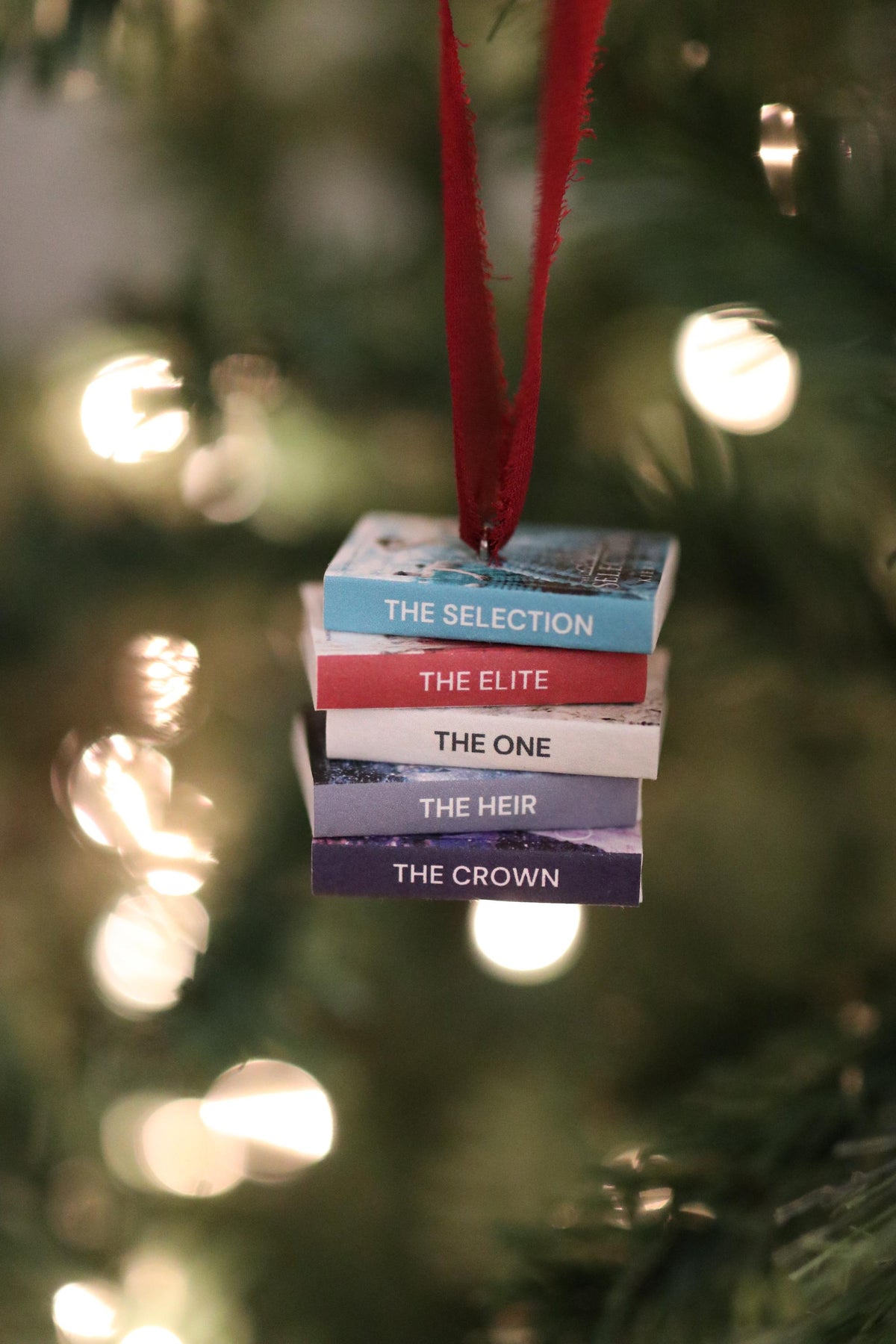 The Selection Mini Book Stack Ornament