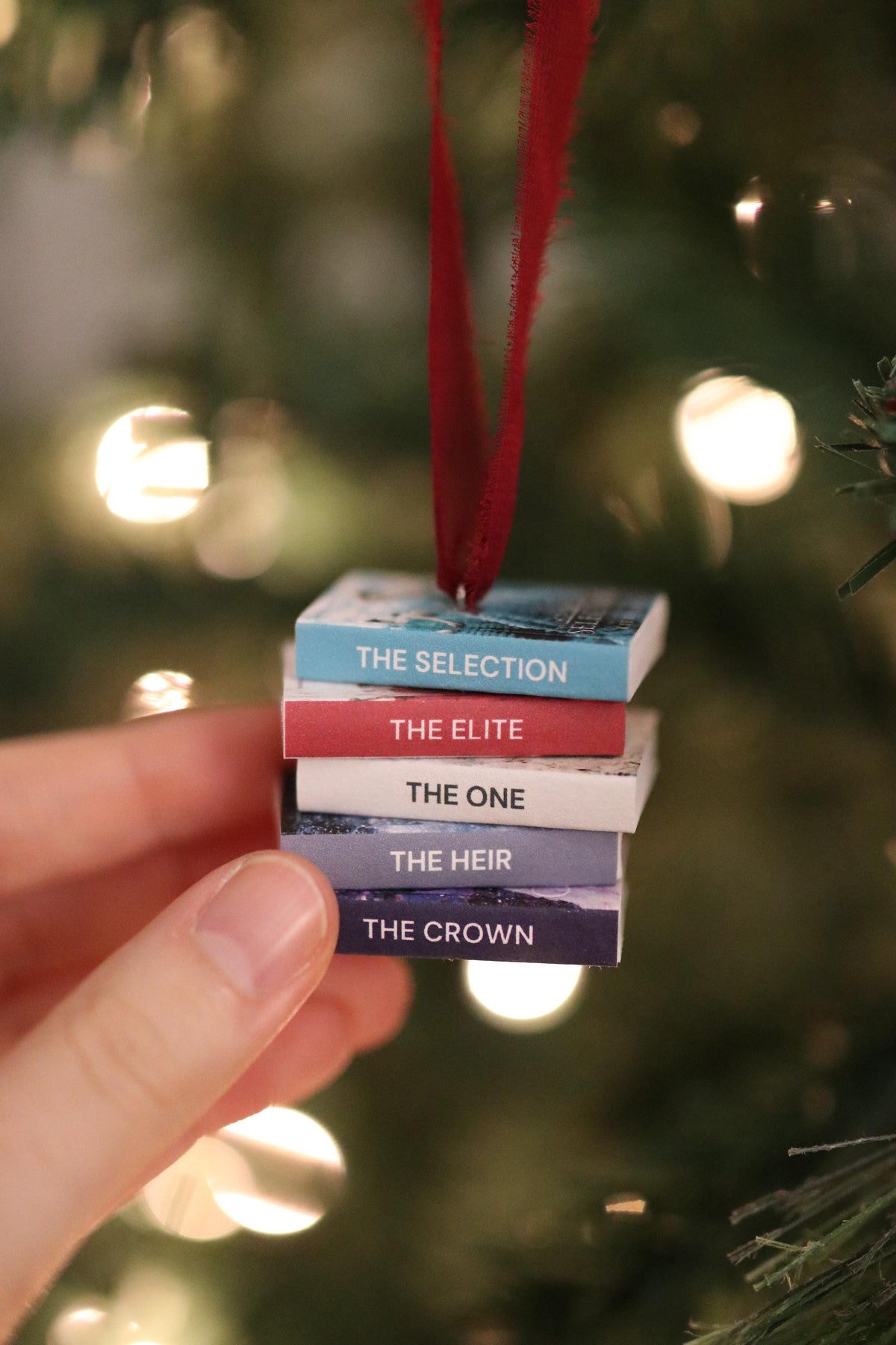 The Selection Mini Book Stack Ornament
