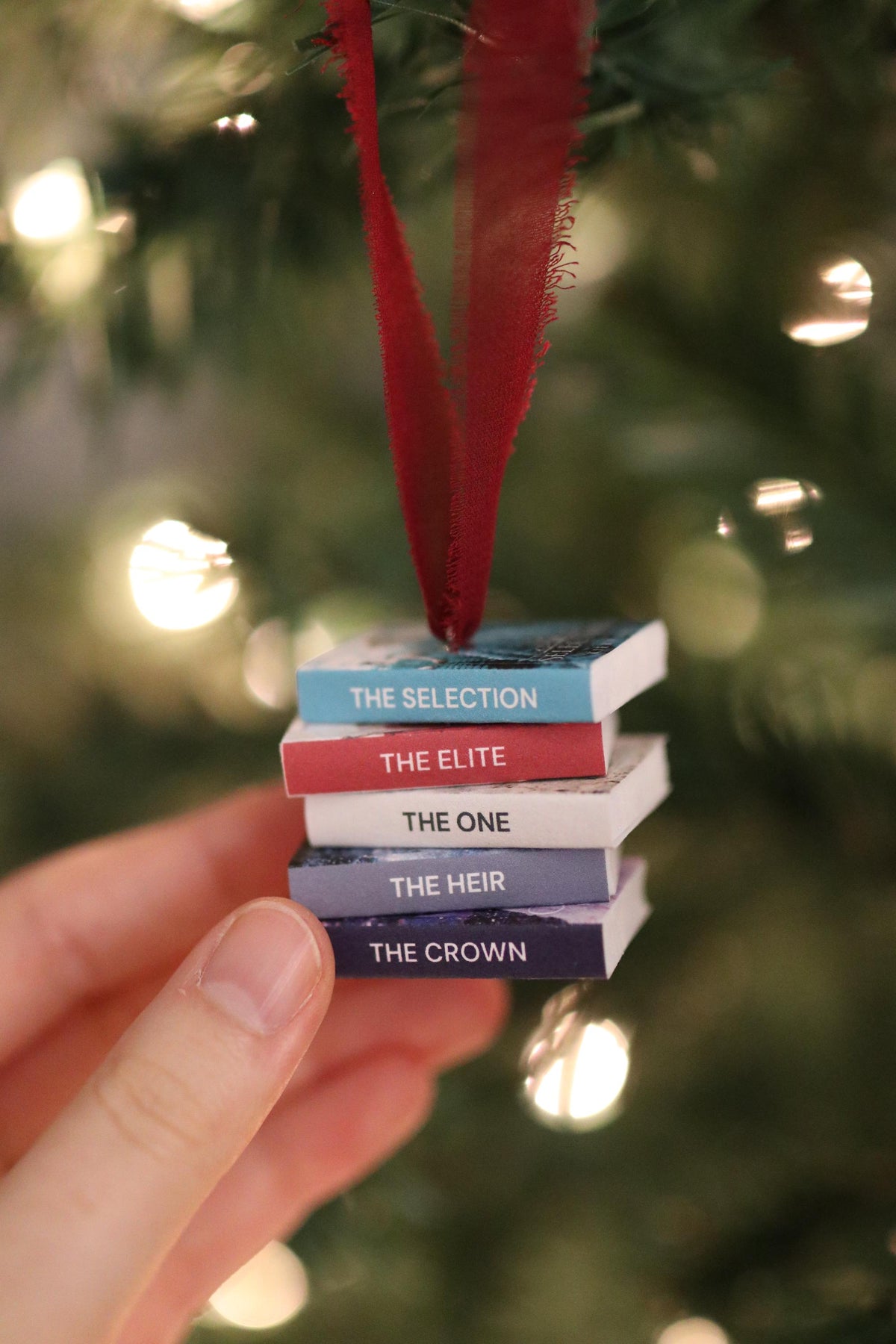 The Selection Mini Book Stack Ornament