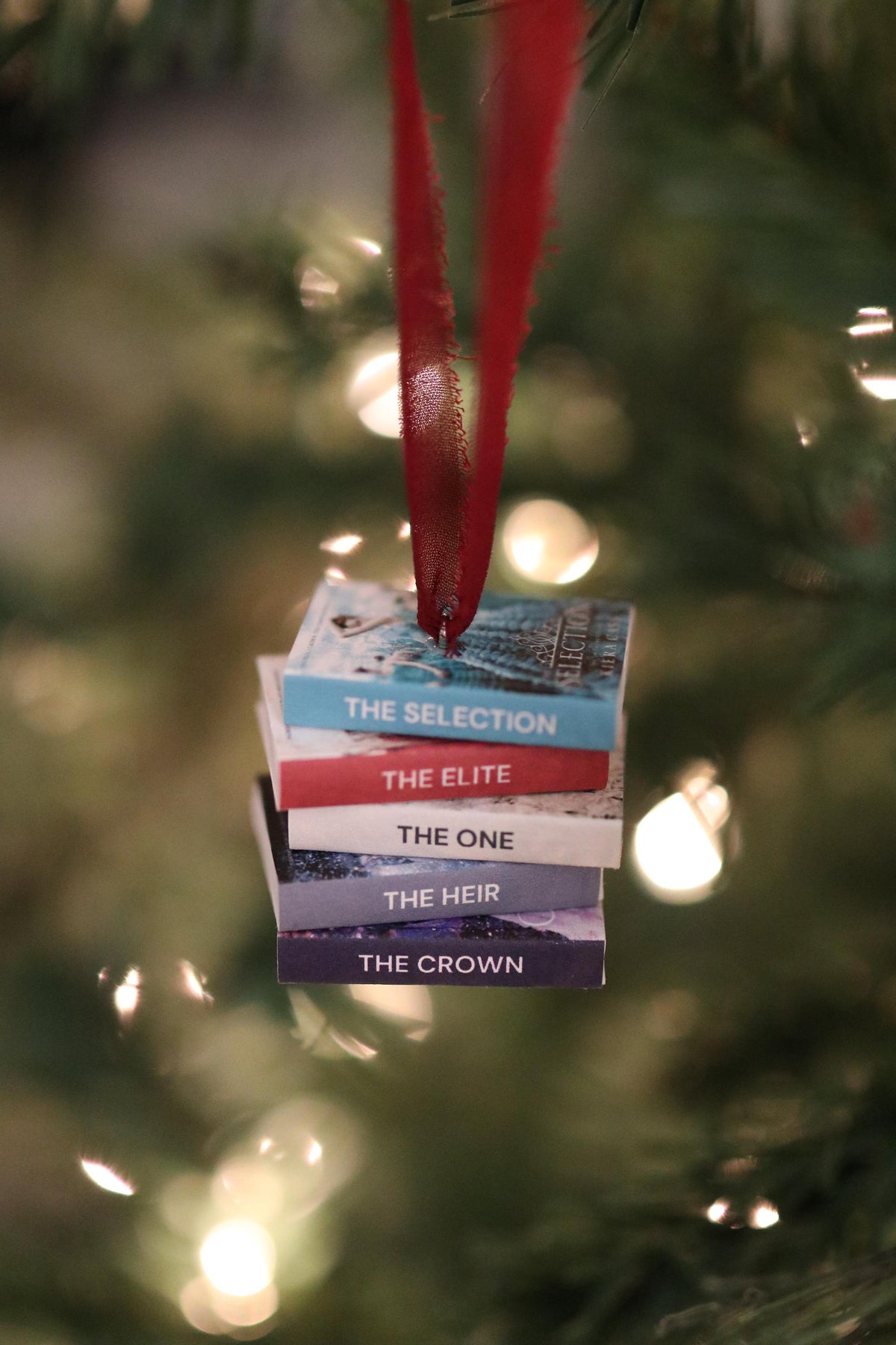 The Selection Mini Book Stack Ornament