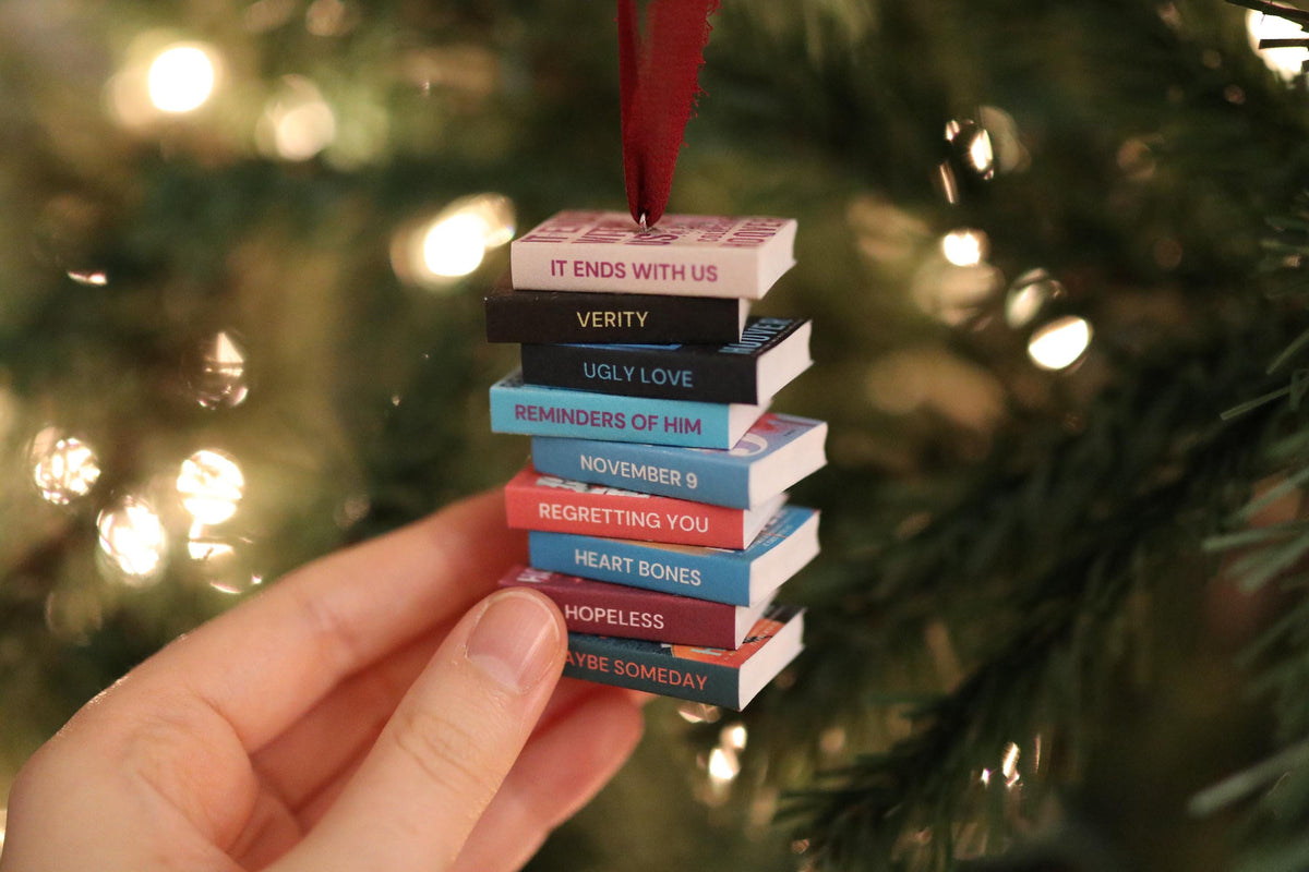 Colleen Hoover Mini Book Stack Ornament
