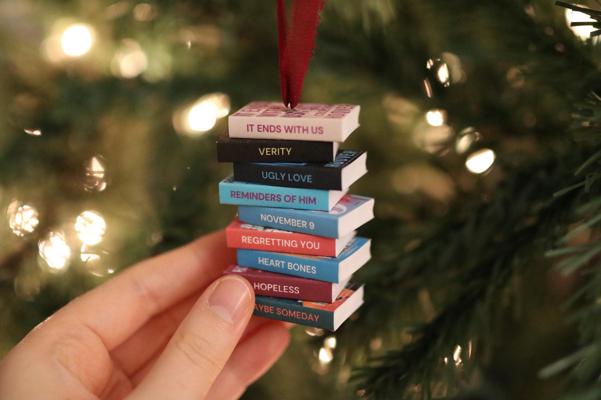 Colleen Hoover Mini Book Stack Ornament