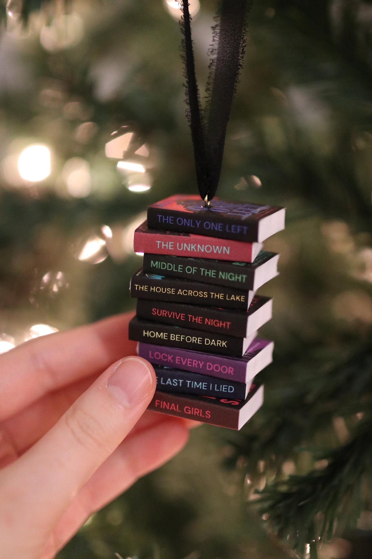 Riley Sager Mini Book Stack Ornament