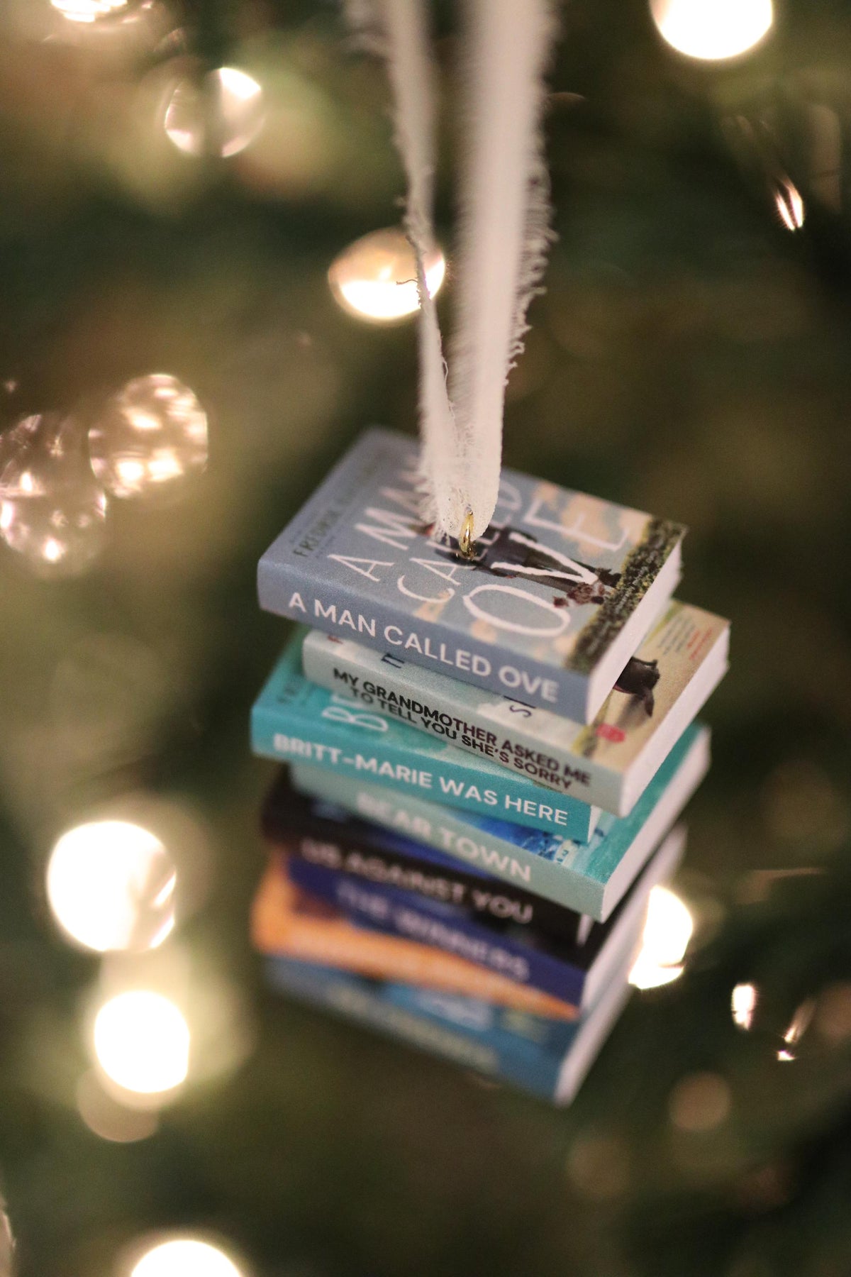 Fredrik Backman Mini Book Stack Ornament