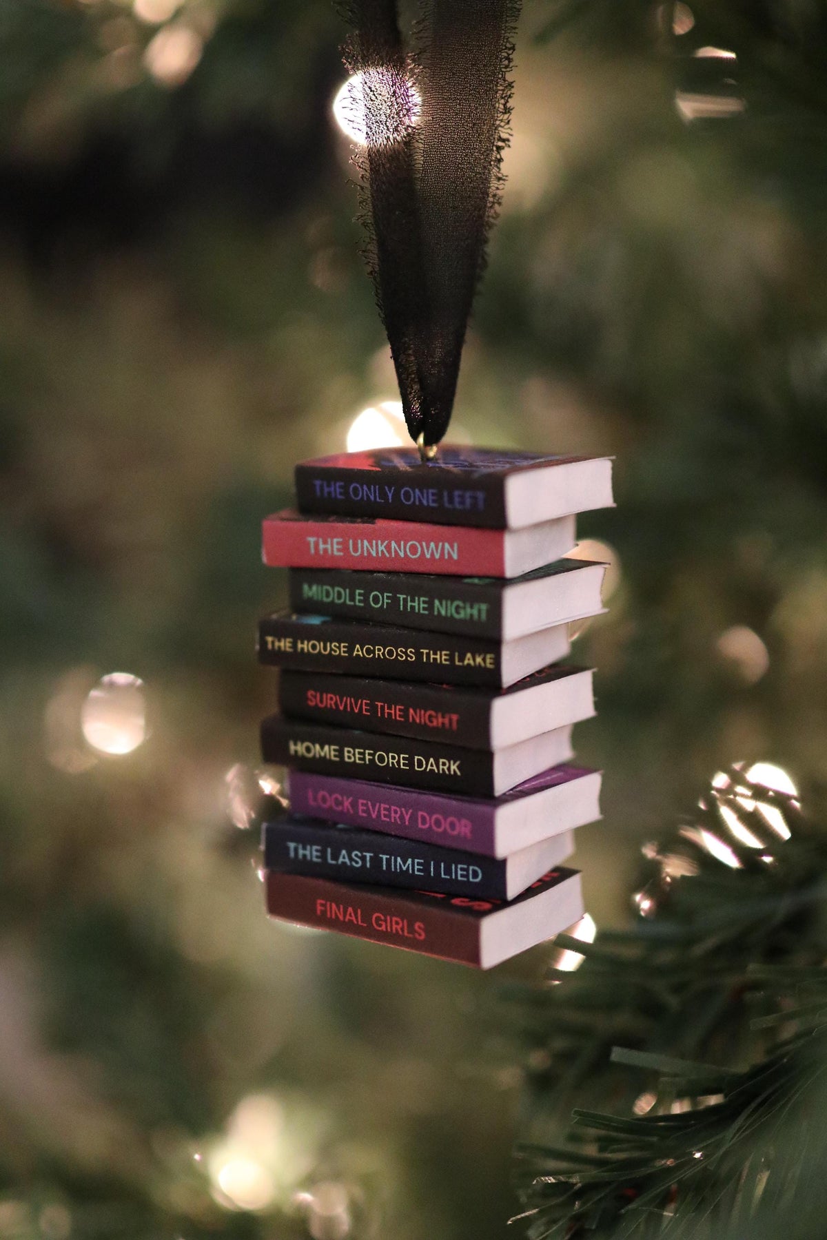 Riley Sager Mini Book Stack Ornament