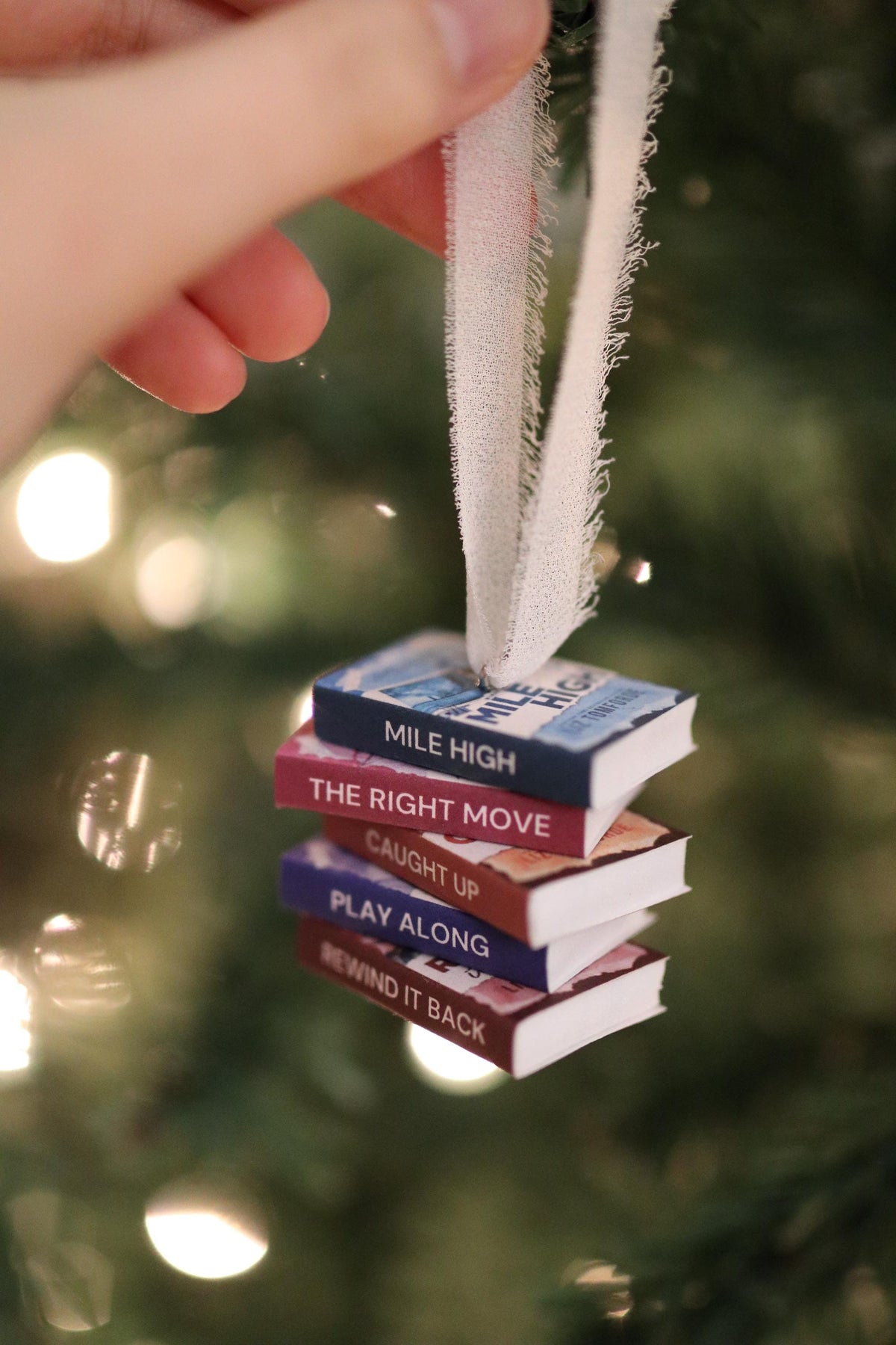 Windy City Mini Book Stack Ornament
