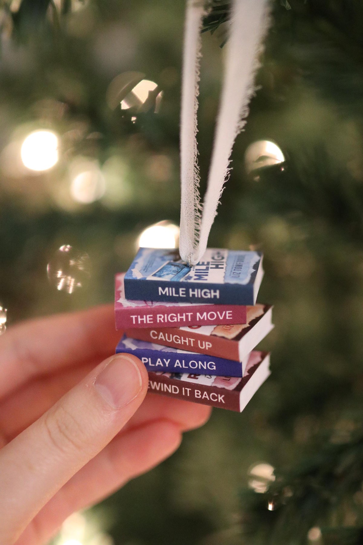 Windy City Mini Book Stack Ornament