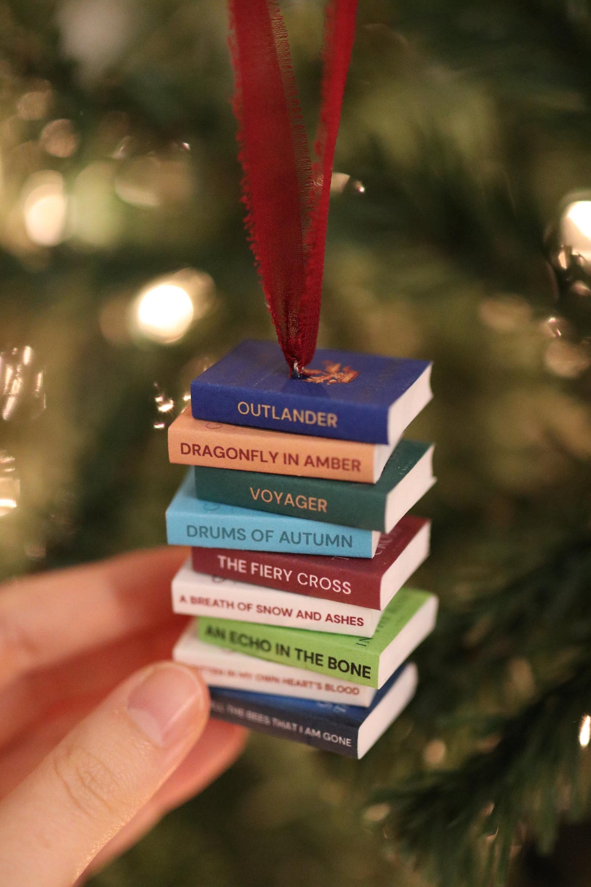 Outlander Mini Book Stack Ornament