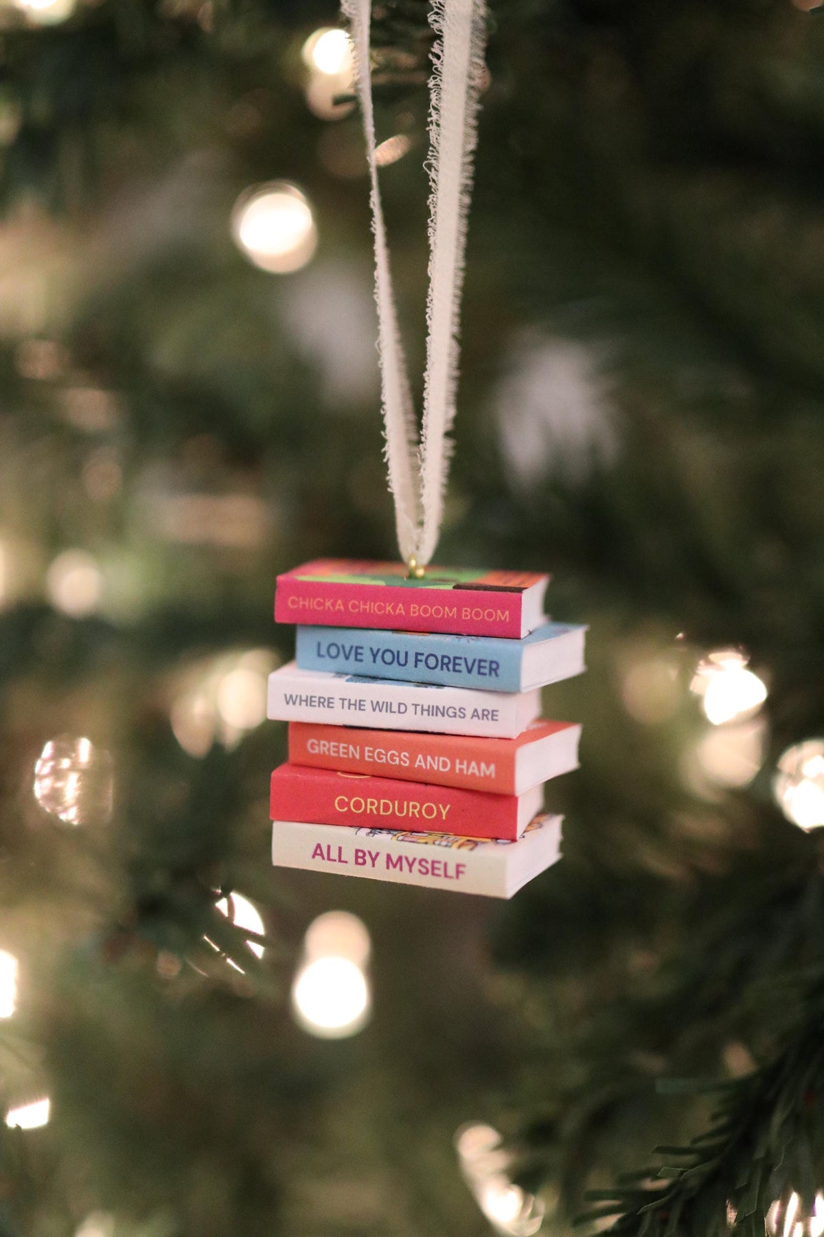 Children's Mini Book Stack Ornament