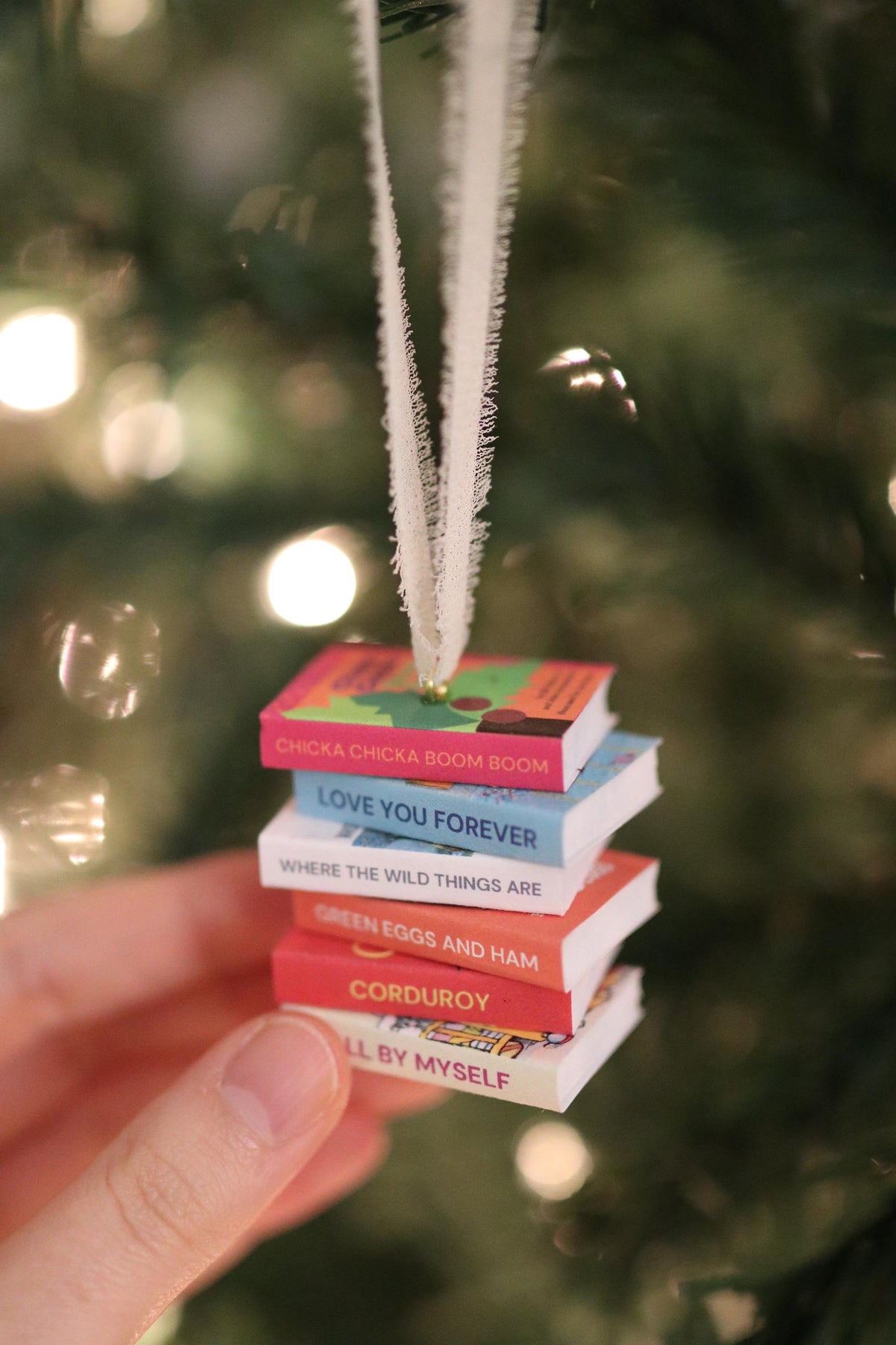 Children's Mini Book Stack Ornament