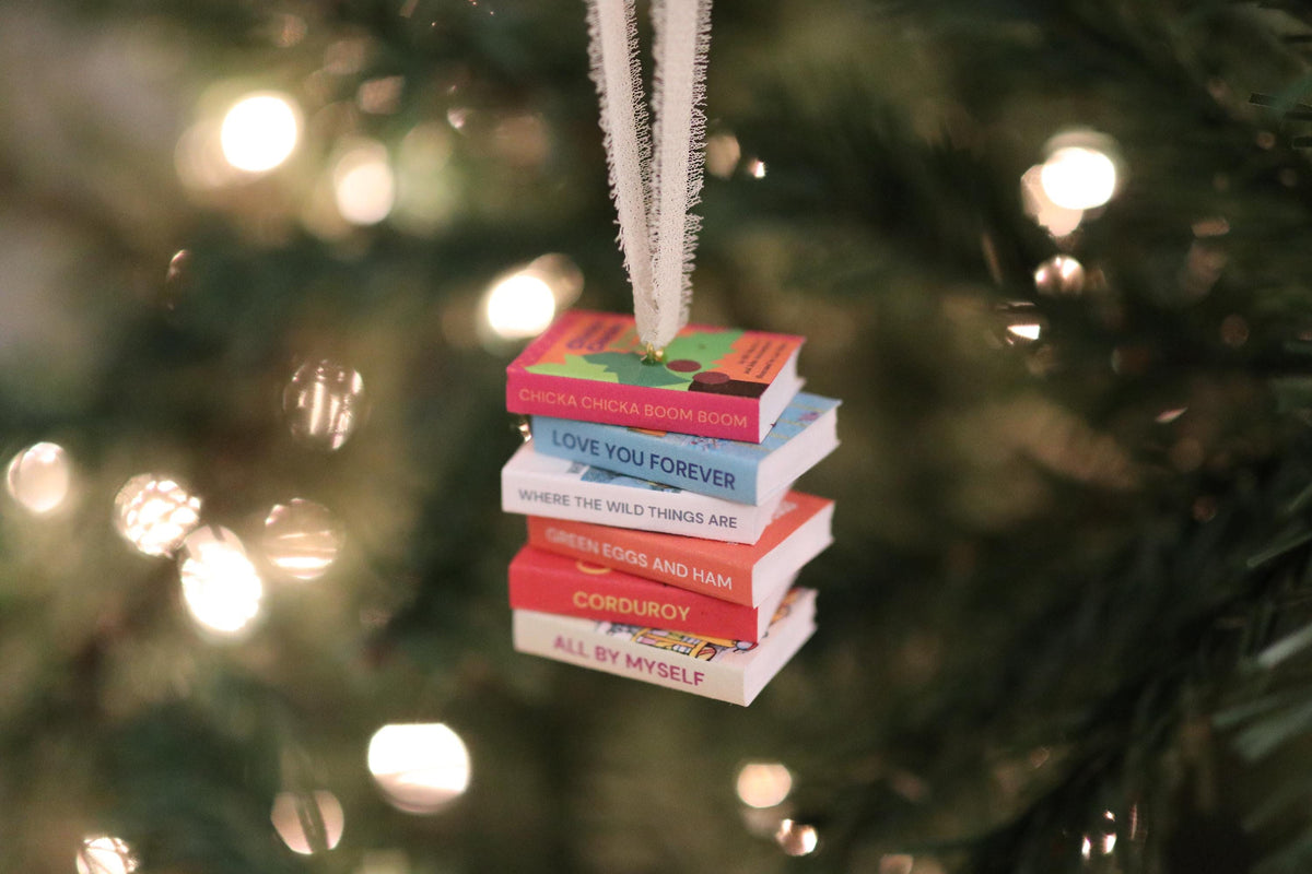 Children's Mini Book Stack Ornament