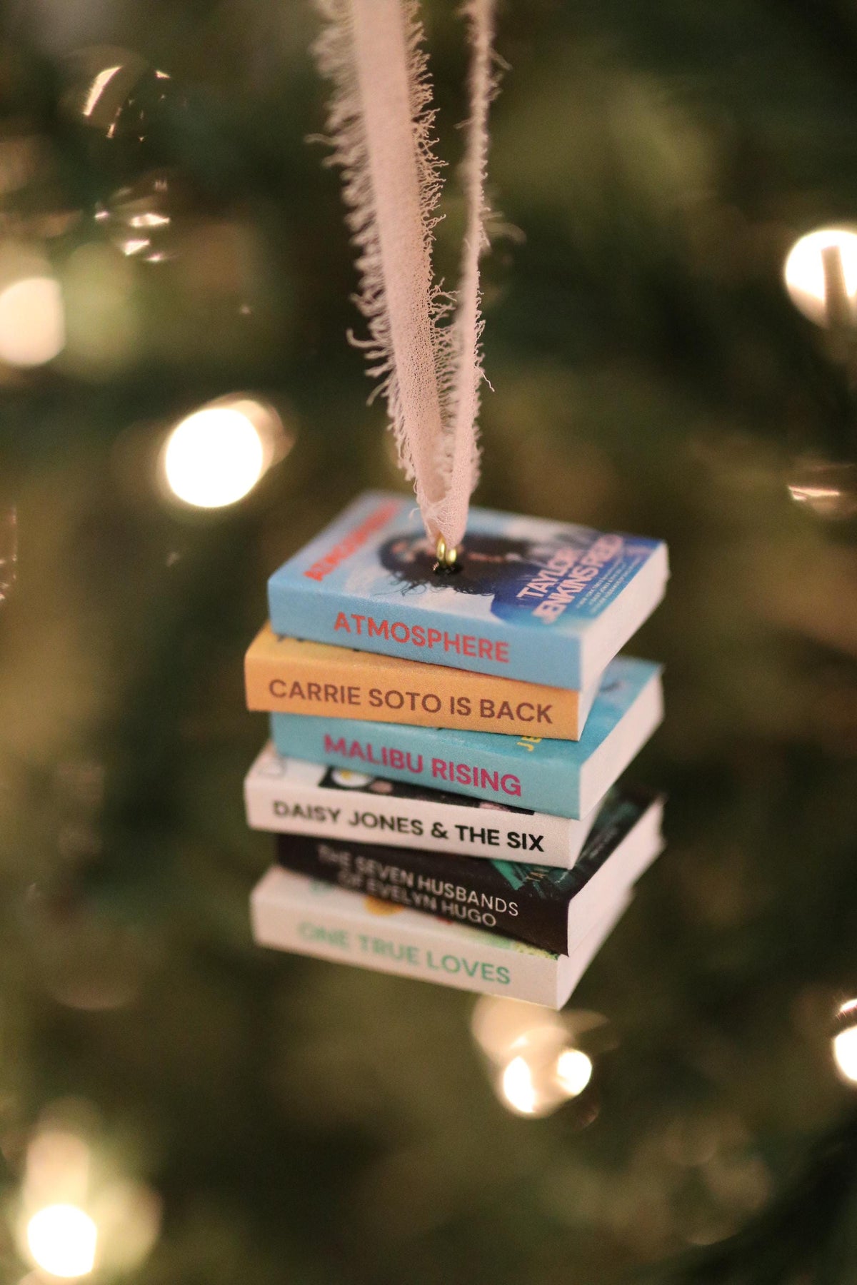 Taylor Jenkins Reid Mini Book Stack Ornament