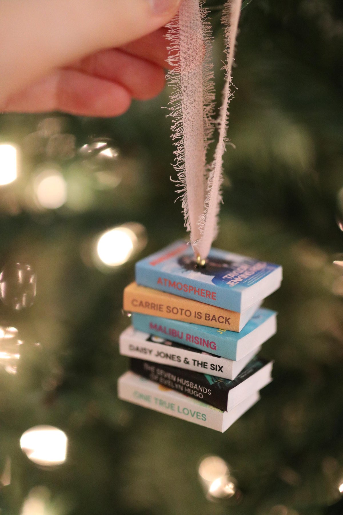 Taylor Jenkins Reid Mini Book Stack Ornament