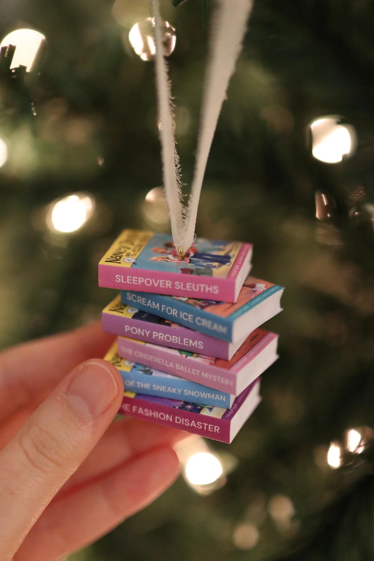 Nancy Drew and the Clue Crew Mini Book Stack Ornament