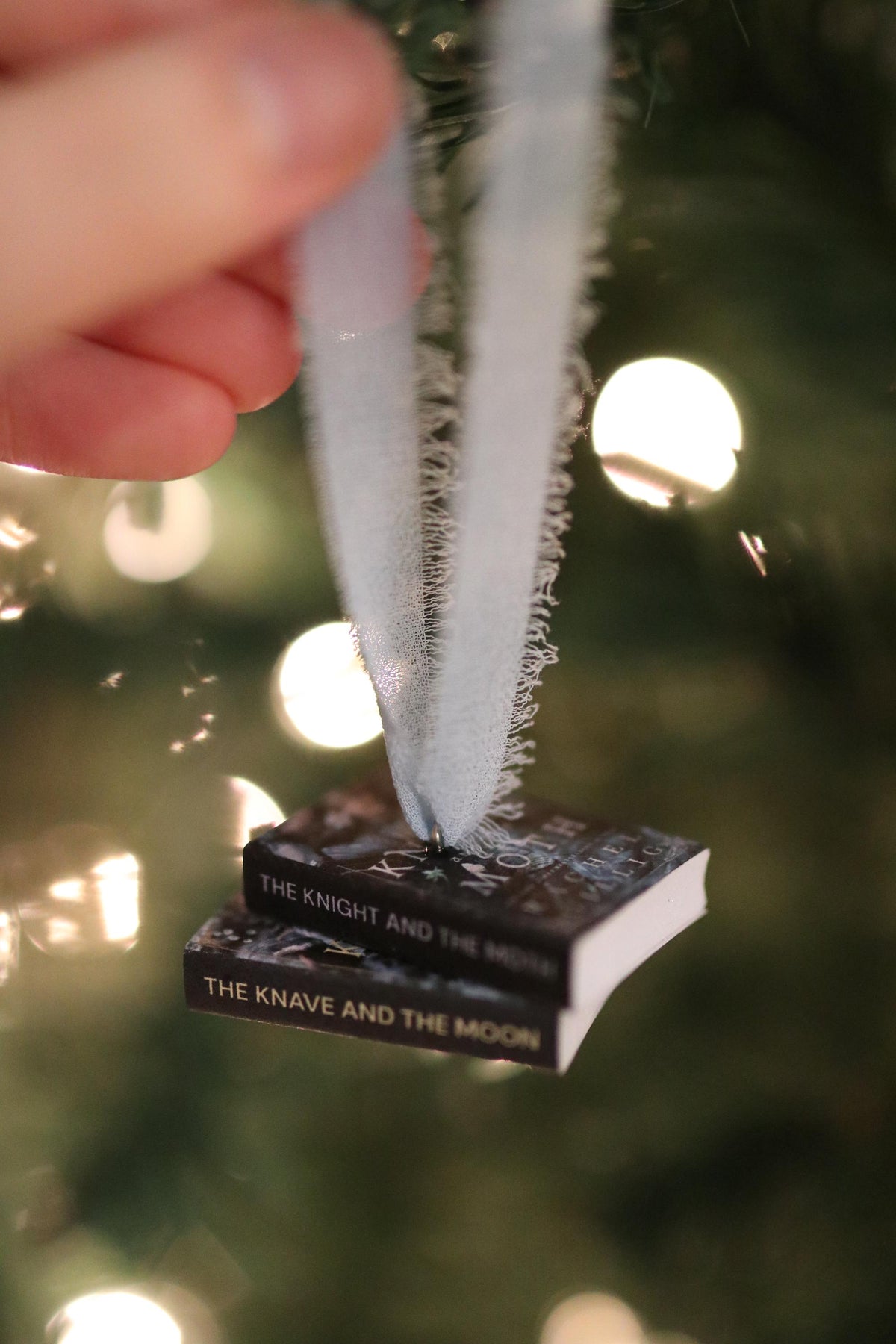 The Knight and the Moth Mini Book Stack Ornament