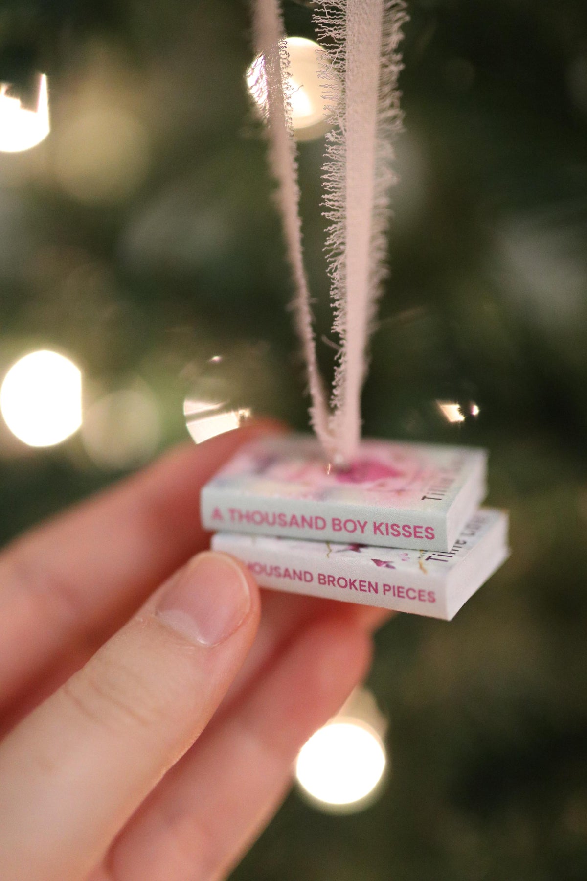 A Thousand Boy Kisses Mini Book Stack Ornament