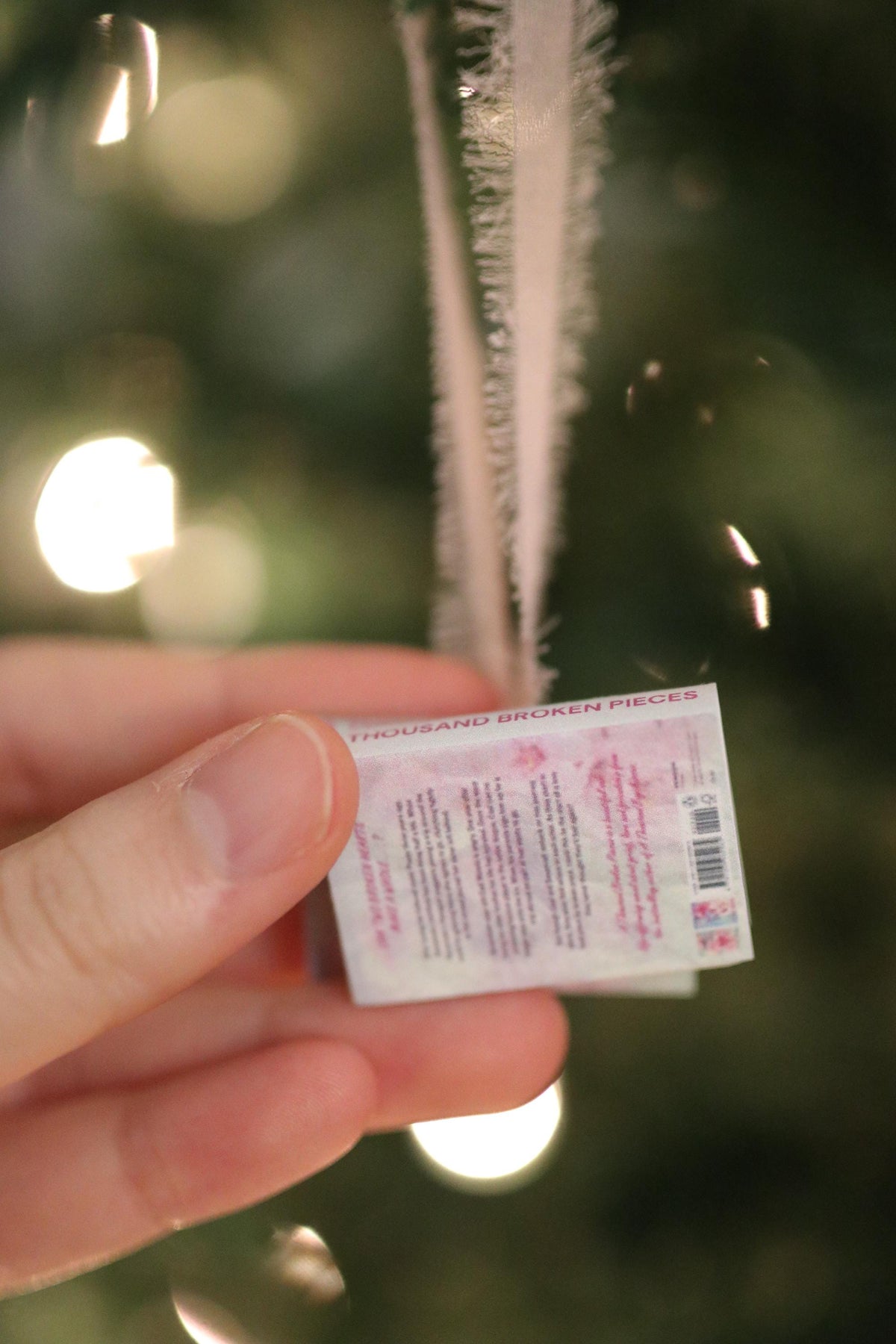 A Thousand Boy Kisses Mini Book Stack Ornament