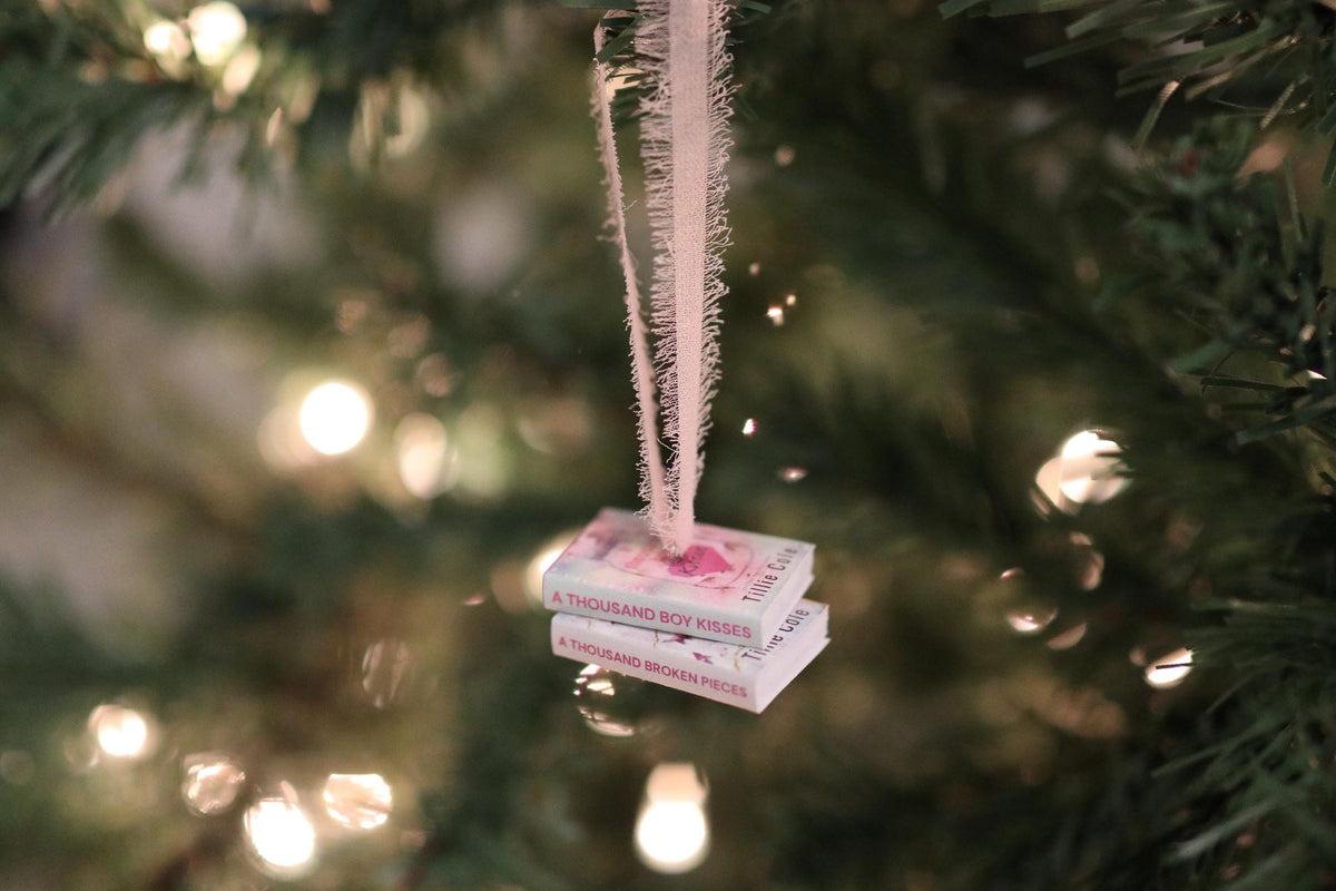 A Thousand Boy Kisses Mini Book Stack Ornament