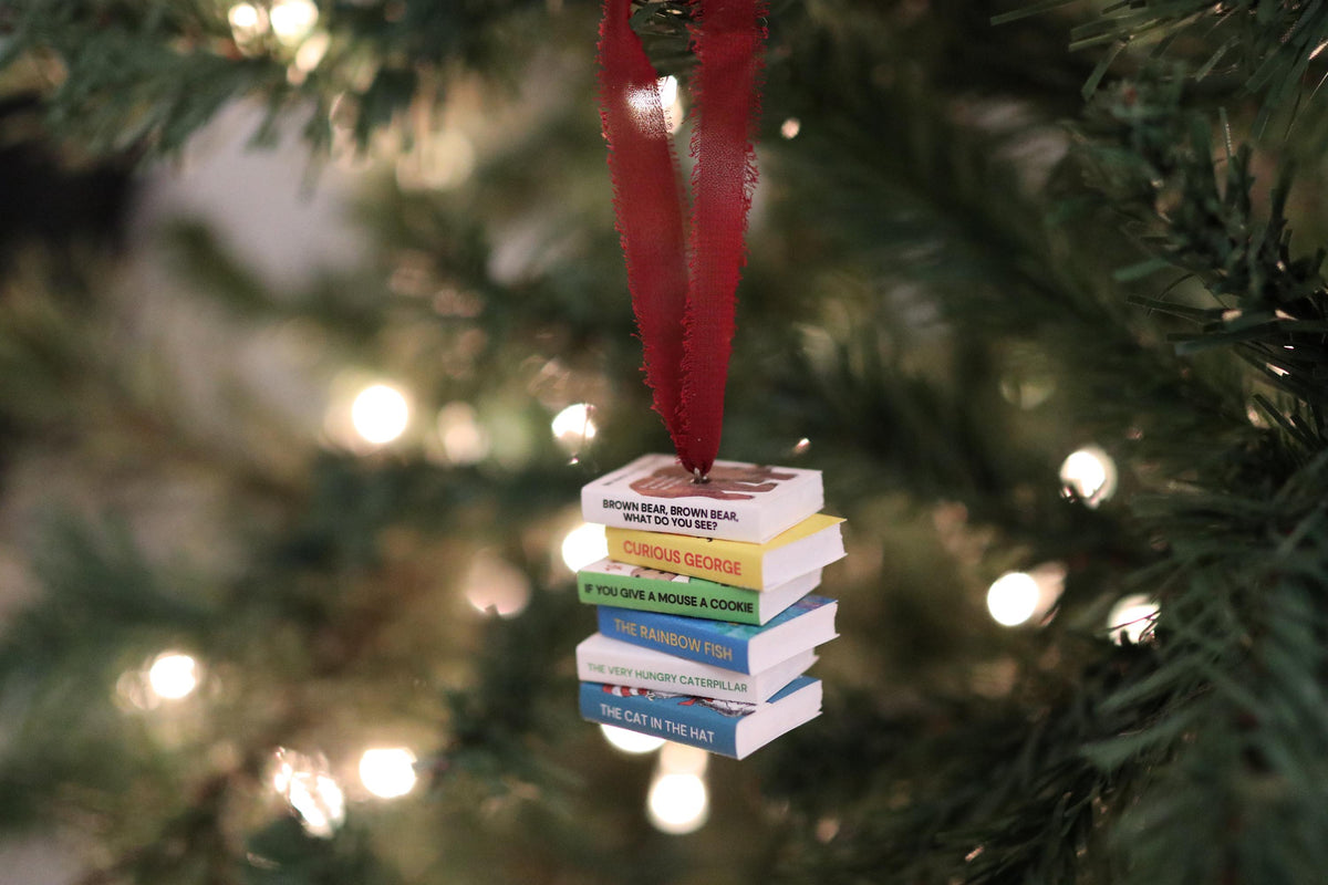 Nostalgic Mini Book Stack Ornament
