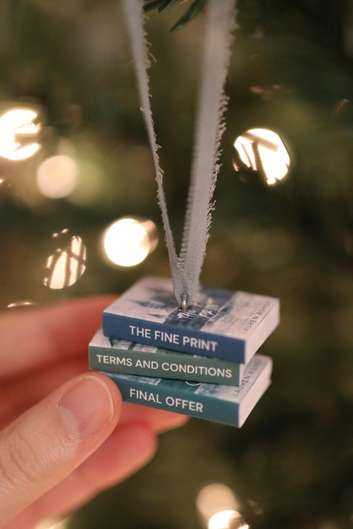 Dreamland Billionaires Mini Book Stack Ornament