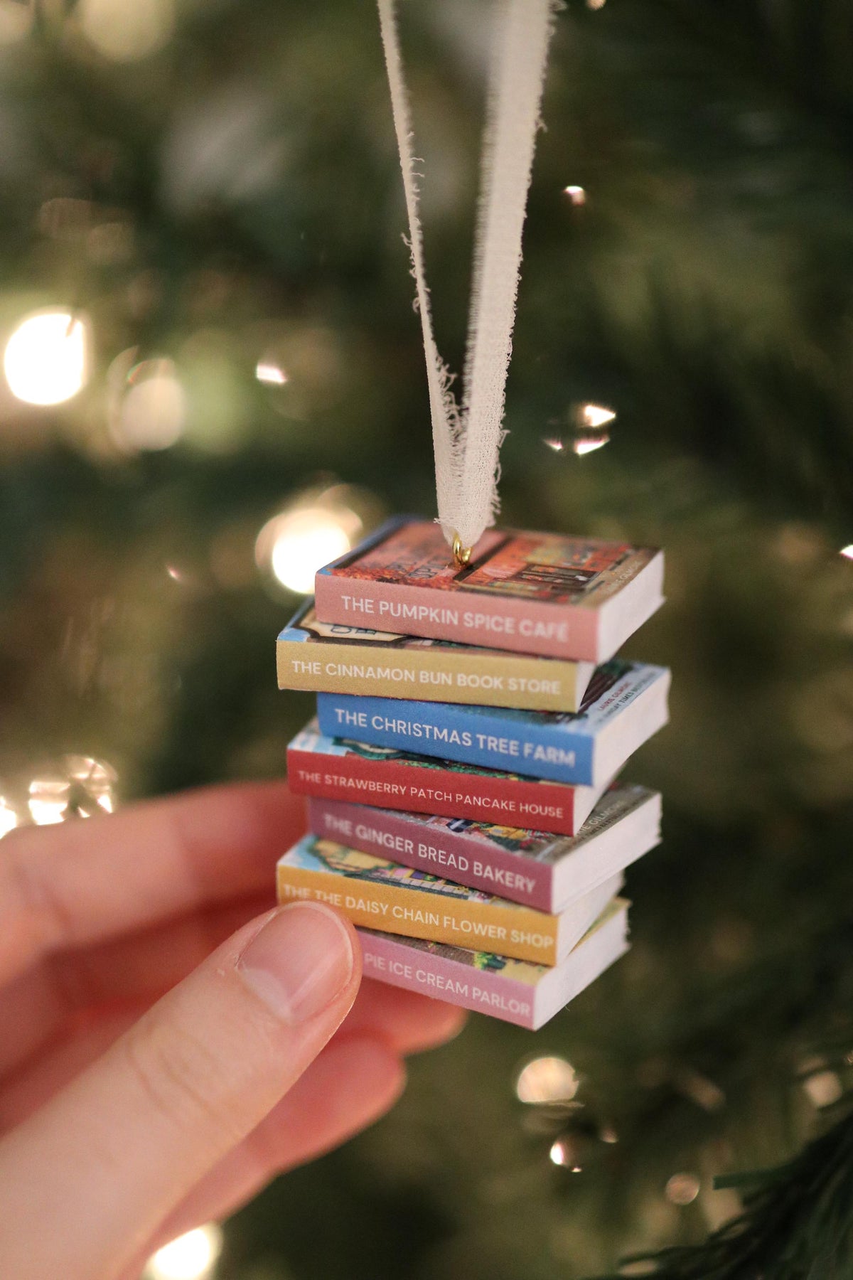 Dream Harbor Mini Book Stack Ornament