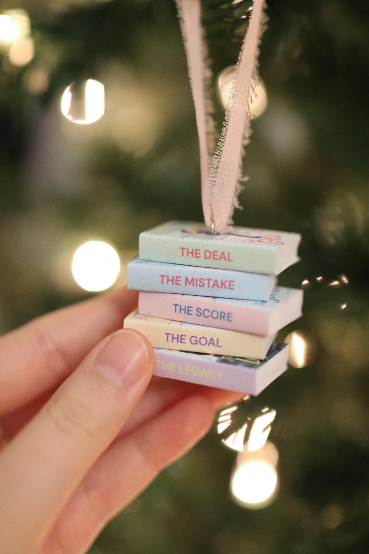 Off-Campus Mini Book Stack Ornament