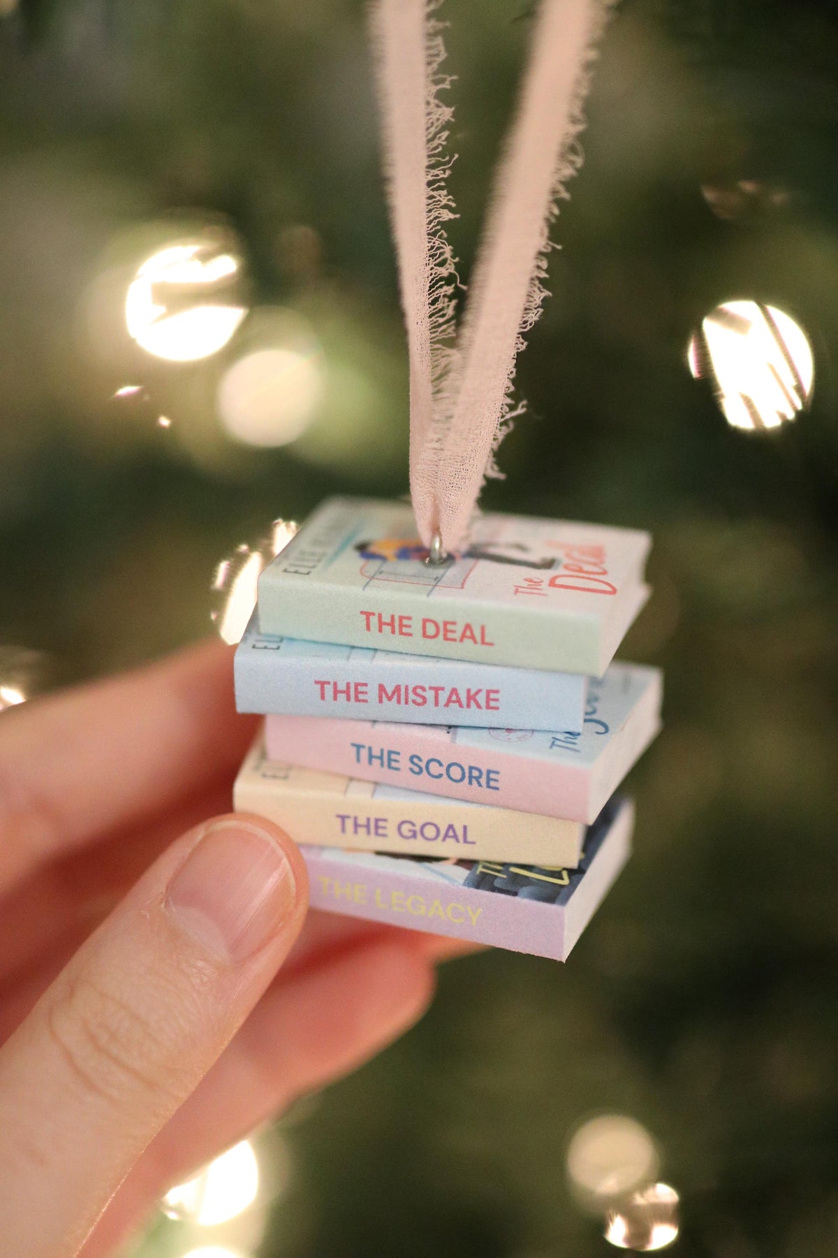 Off-Campus Mini Book Stack Ornament