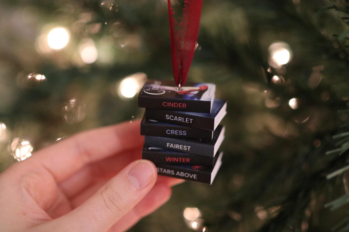 Cinder Mini Book Stack Ornament