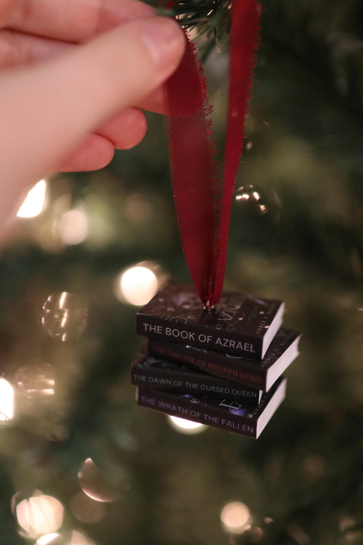 The Book of Azrael Mini Book Stack Ornament