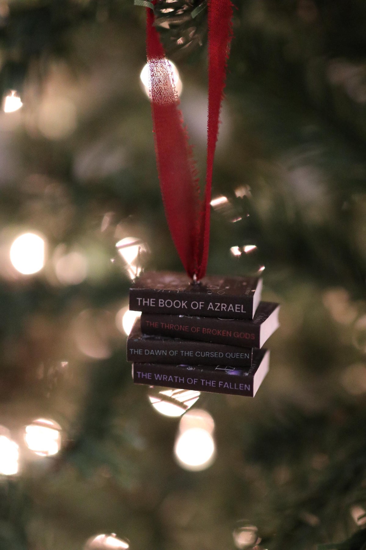 The Book of Azrael Mini Book Stack Ornament