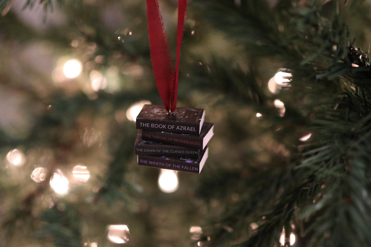 The Book of Azrael Mini Book Stack Ornament