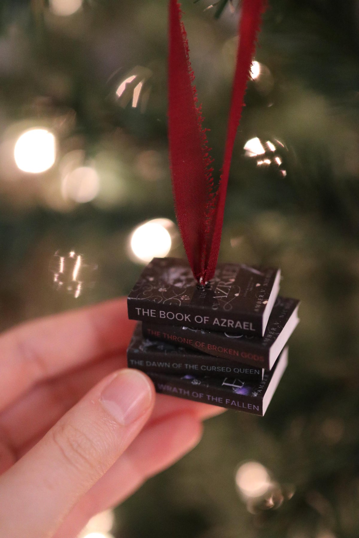The Book of Azrael Mini Book Stack Ornament