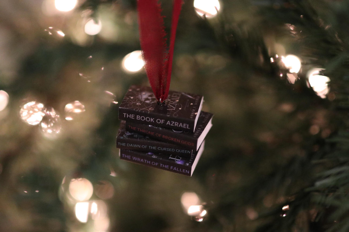 The Book of Azrael Mini Book Stack Ornament