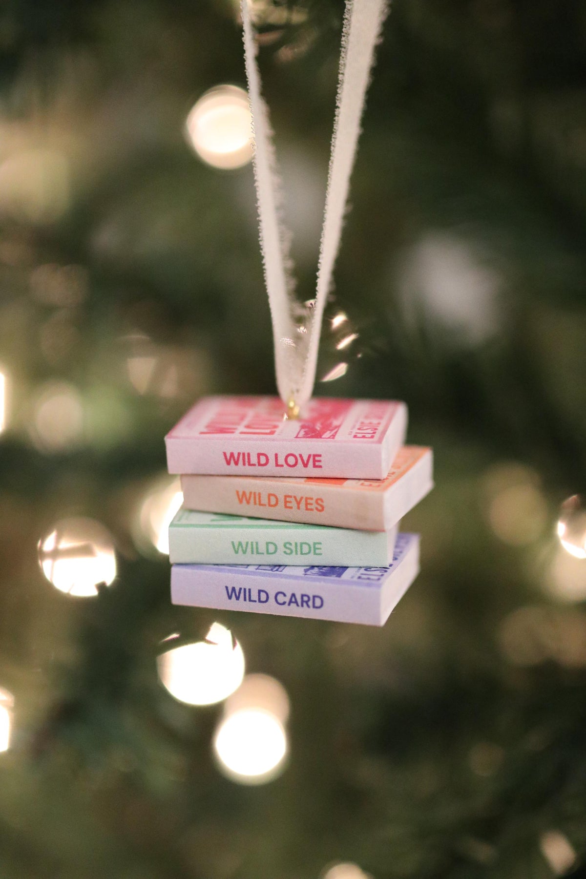 Wild Love Mini Book Stack Ornament