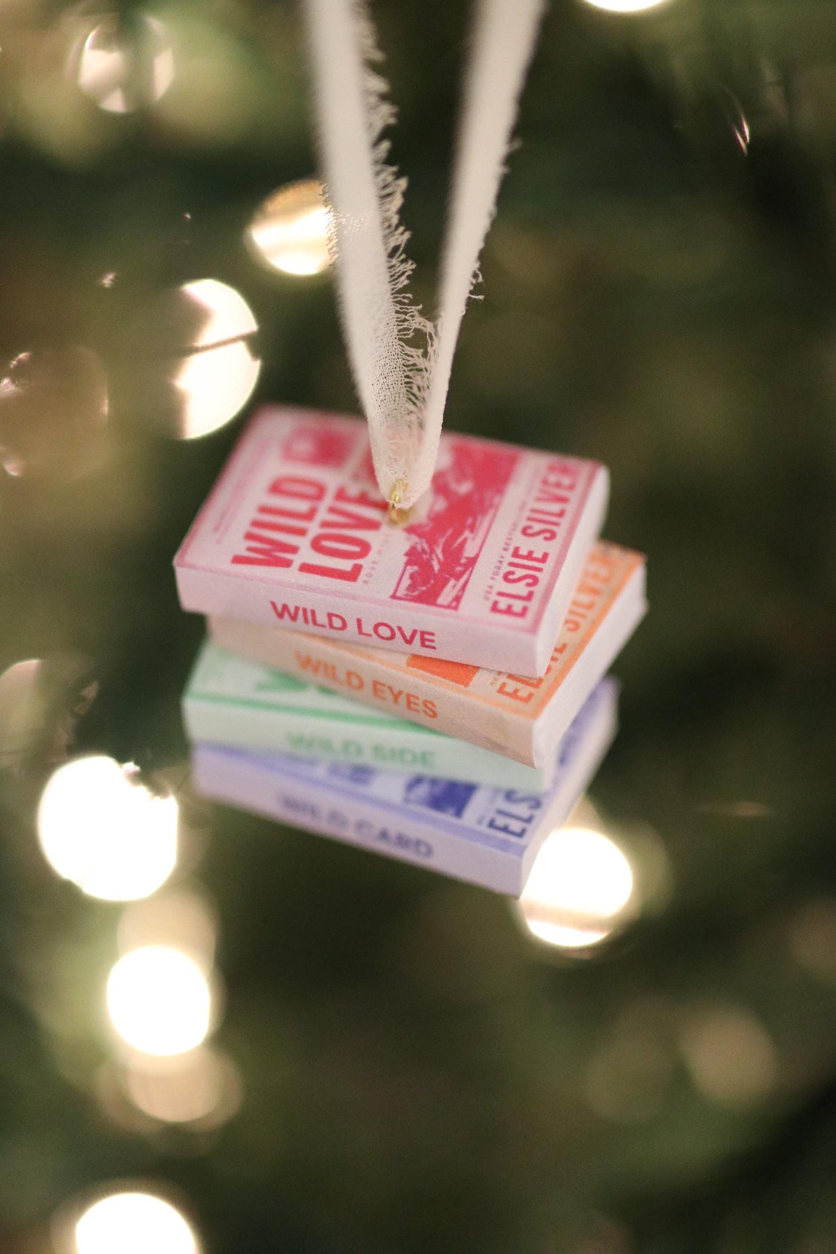 Wild Love Mini Book Stack Ornament