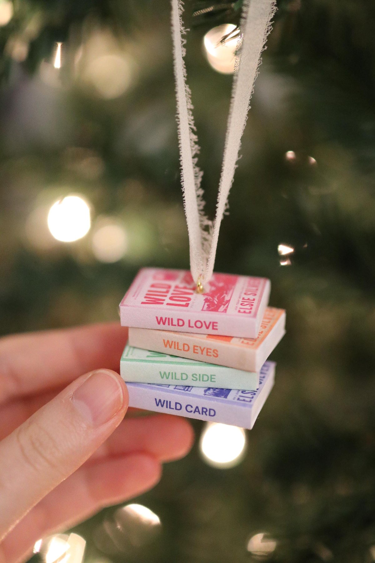 Wild Love Mini Book Stack Ornament