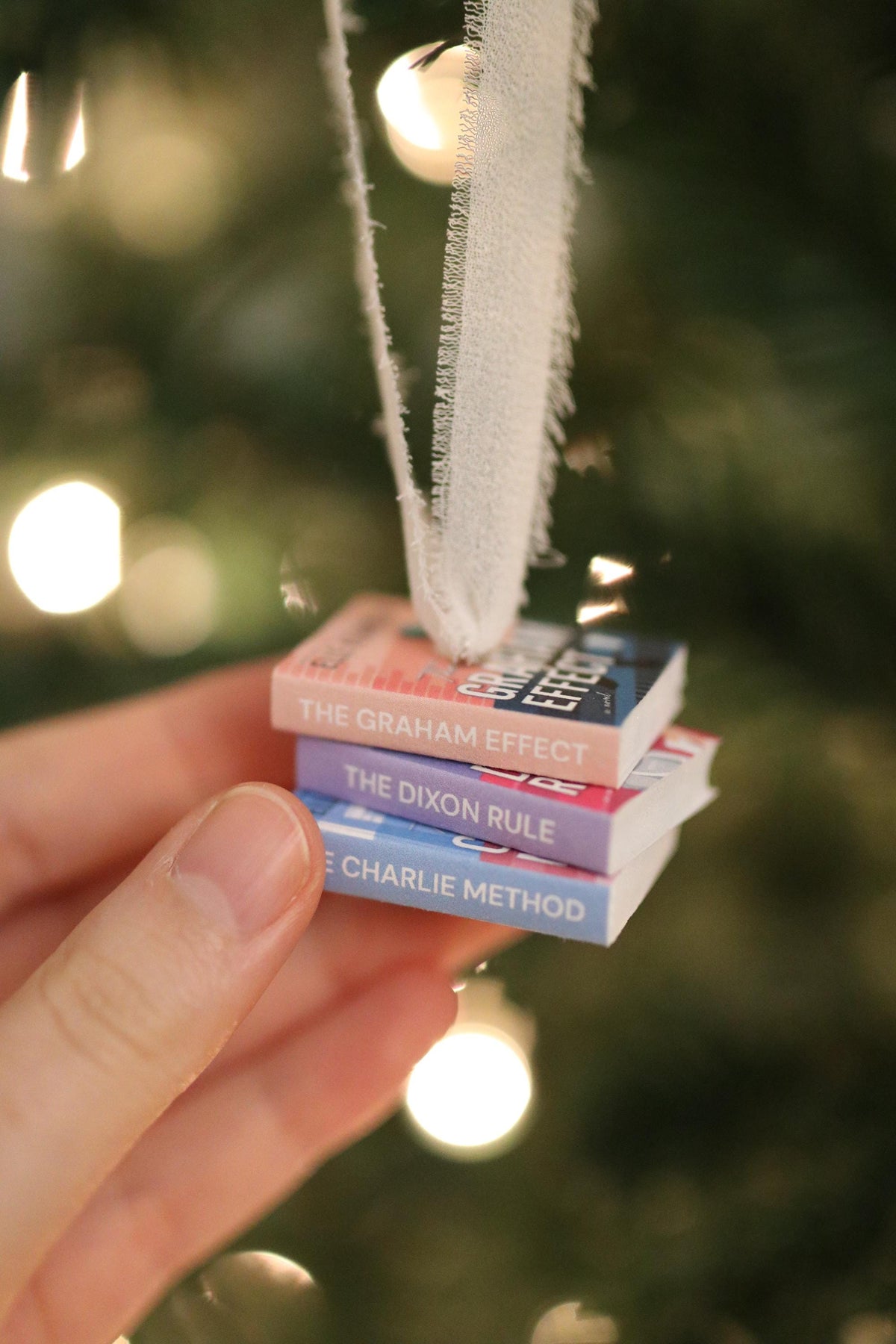 The Graham Effect Mini Book Stack Ornament