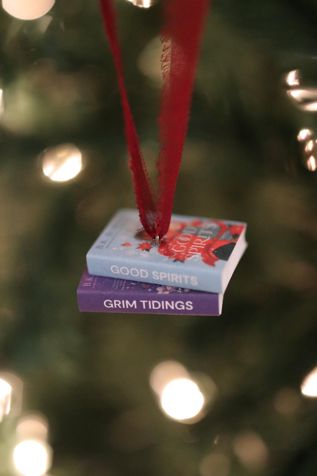 Good Spirits Mini Book Stack Ornament