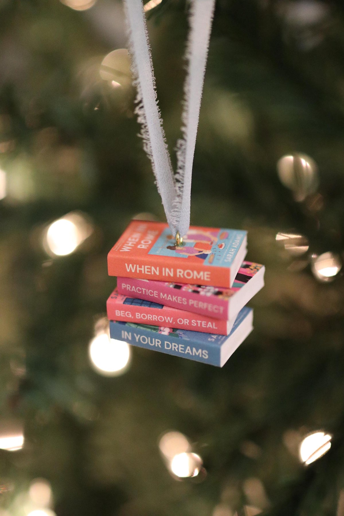 When in Rome Mini Book Stack Ornament