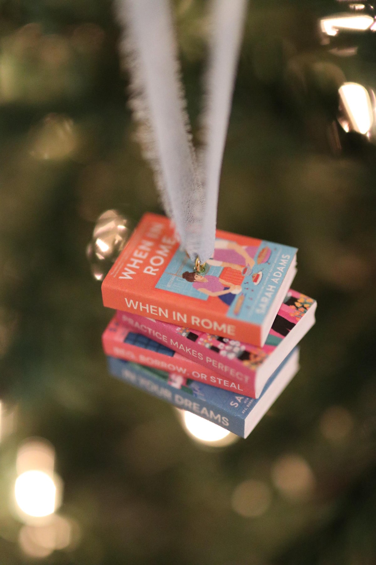 When in Rome Mini Book Stack Ornament