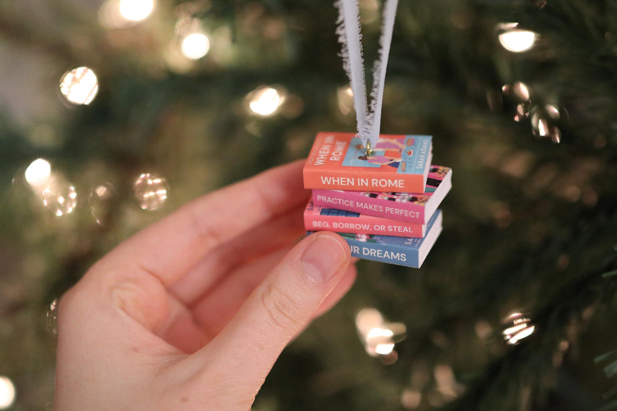 When in Rome Mini Book Stack Ornament
