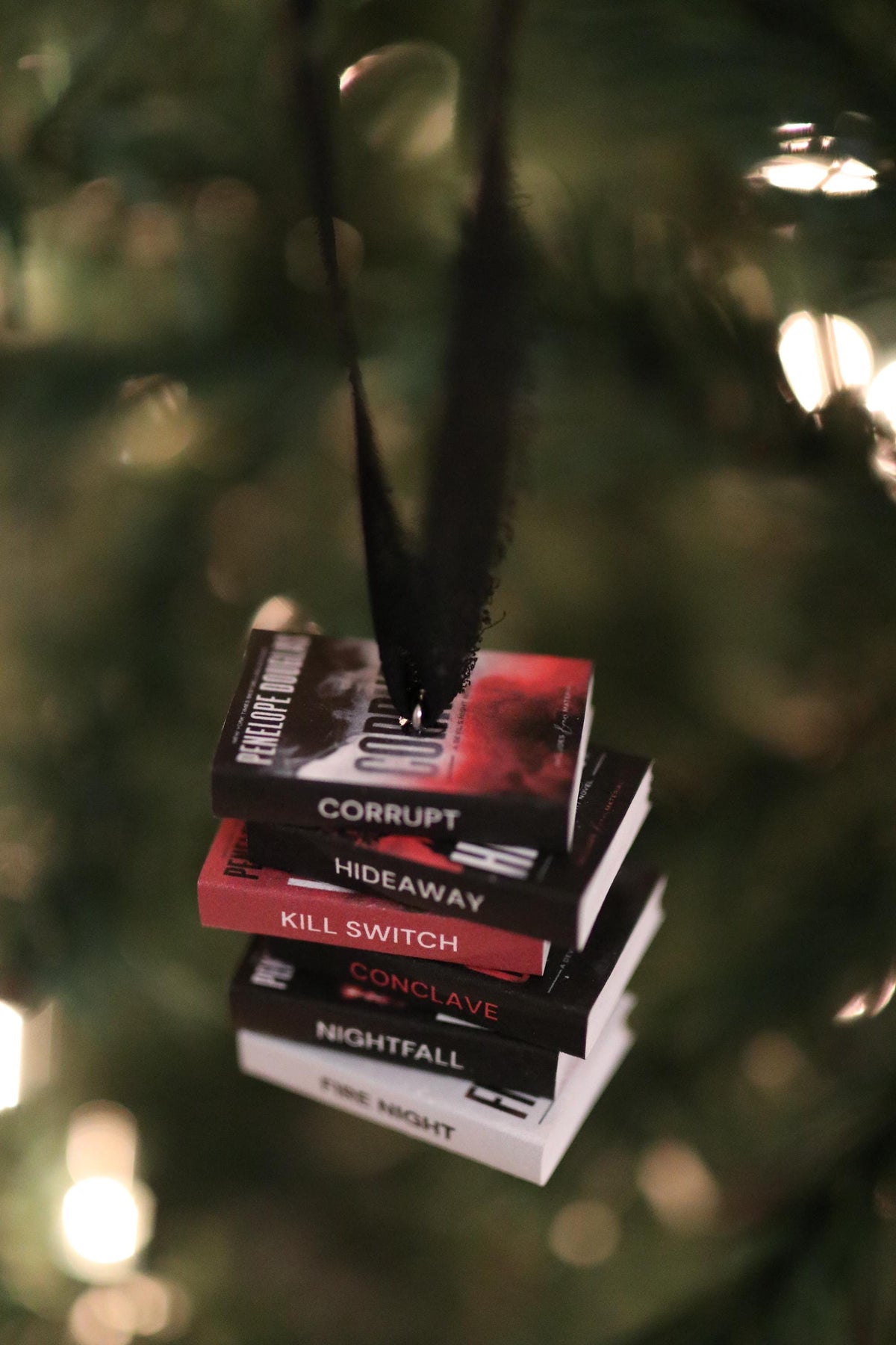 Corrupt Mini Book Stack Ornament