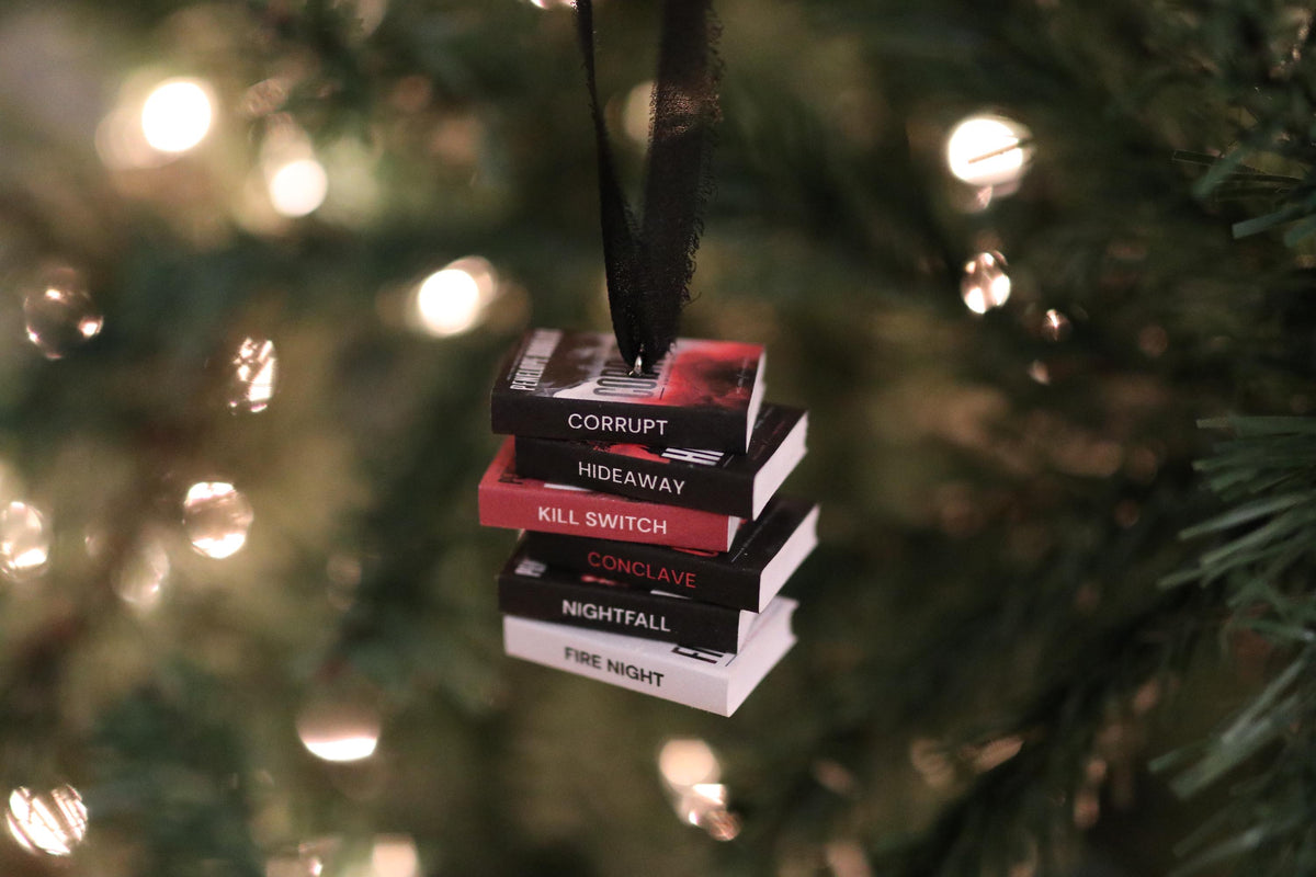 Corrupt Mini Book Stack Ornament