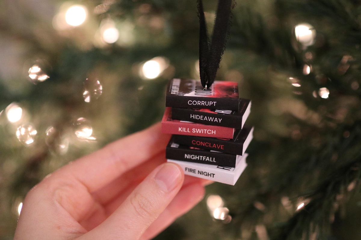 Corrupt Mini Book Stack Ornament
