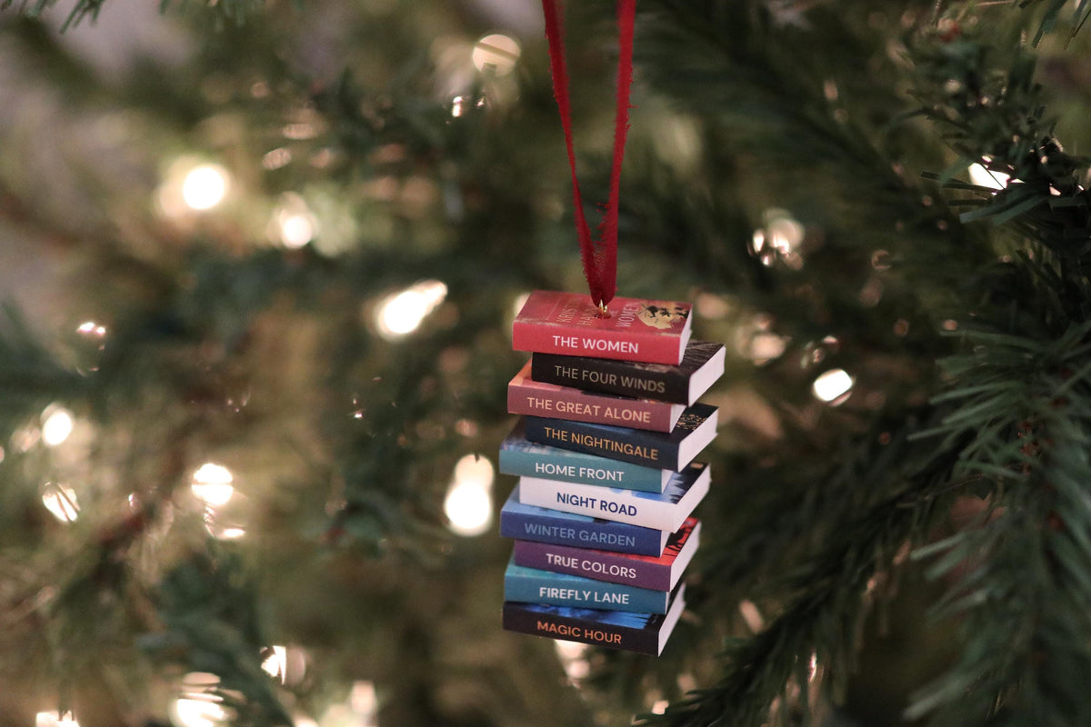 Kristin Hannah Mini Book Stack Ornament
