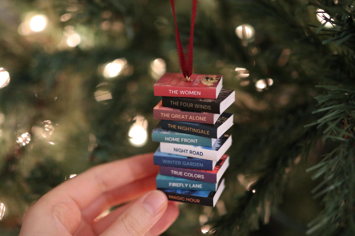 Kristin Hannah Mini Book Stack Ornament