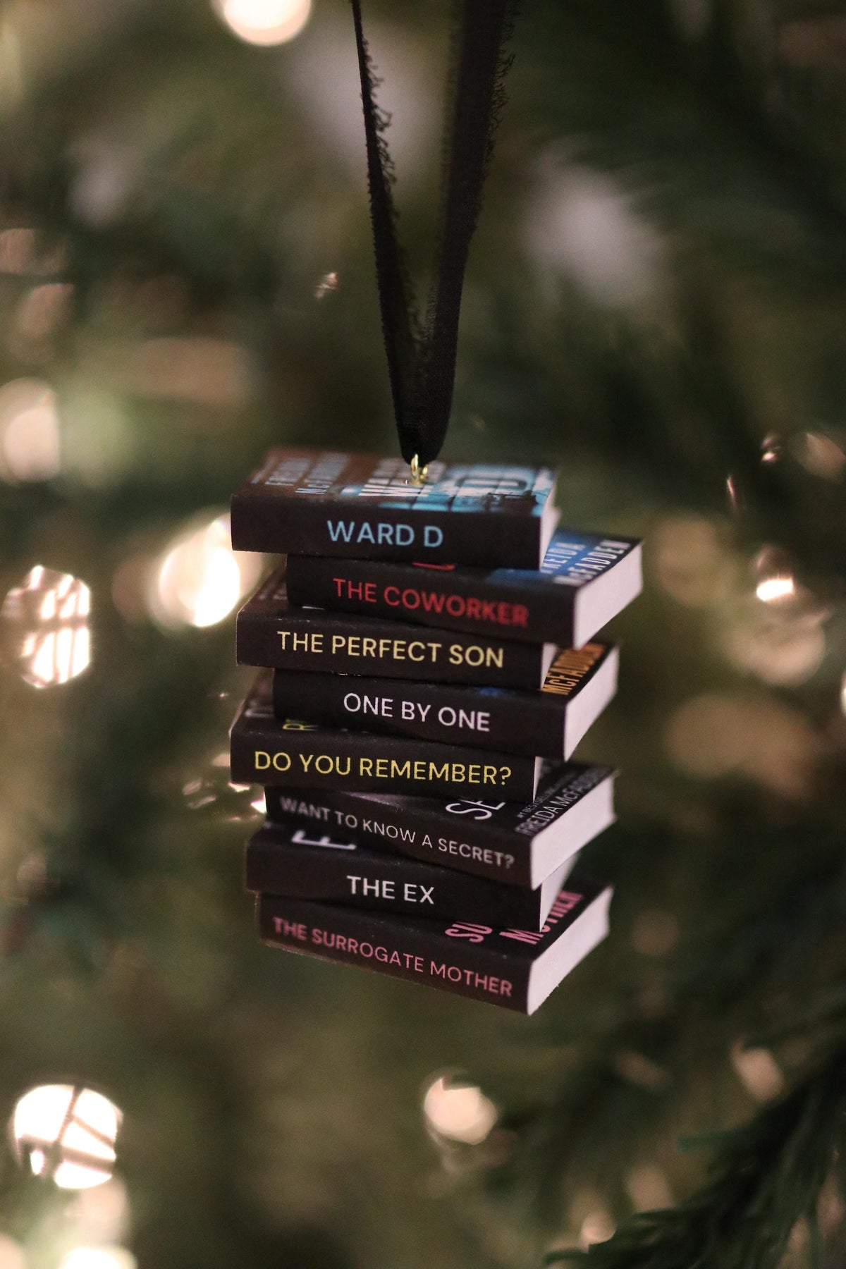 Freida McFadden Mini Book Stack Ornament