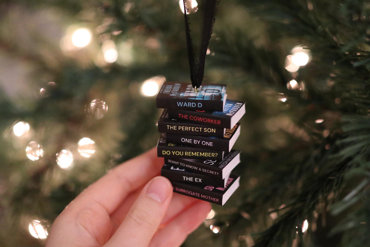 Freida McFadden Mini Book Stack Ornament